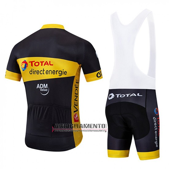 Abbigliamento Direct Energie 2019 Manica Corta e Pantaloncino Con Bretelle Nero Giallo - Clicca l'immagine per chiudere